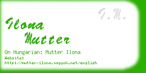 ilona mutter business card